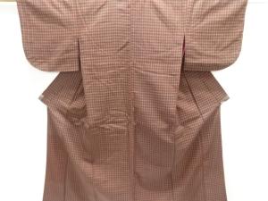 アンティーク　格子木綿着物